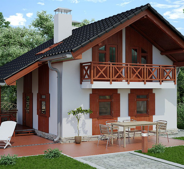 Проект дома из газоблоков «Вена»